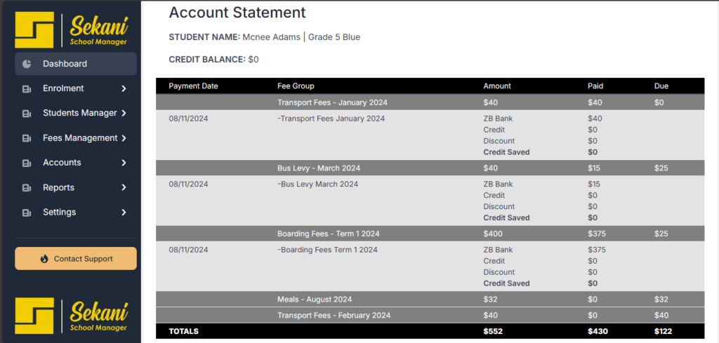  Instant Account Statements