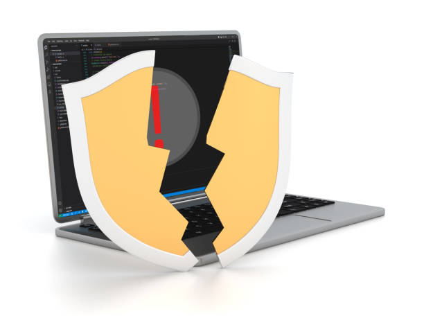 Image of a broken shield representing the cost of ignoring security endpoints, emphasizing the risks of compromised protection.